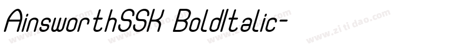 AinsworthSSK BoldItalic字体转换
